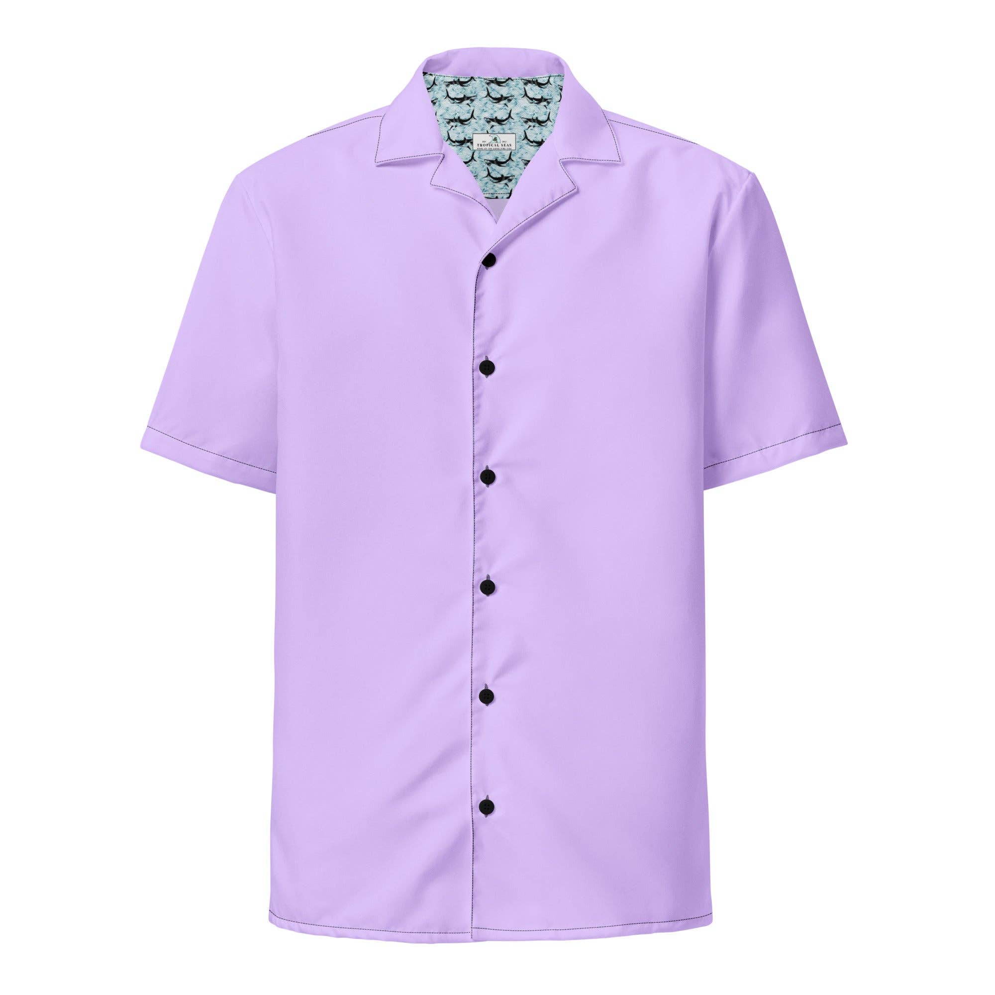 Tropical Seas Clothing - Wholesale Button Down Shirt - Men's - Labelless Deep Purple Button Down Camp Shirt0