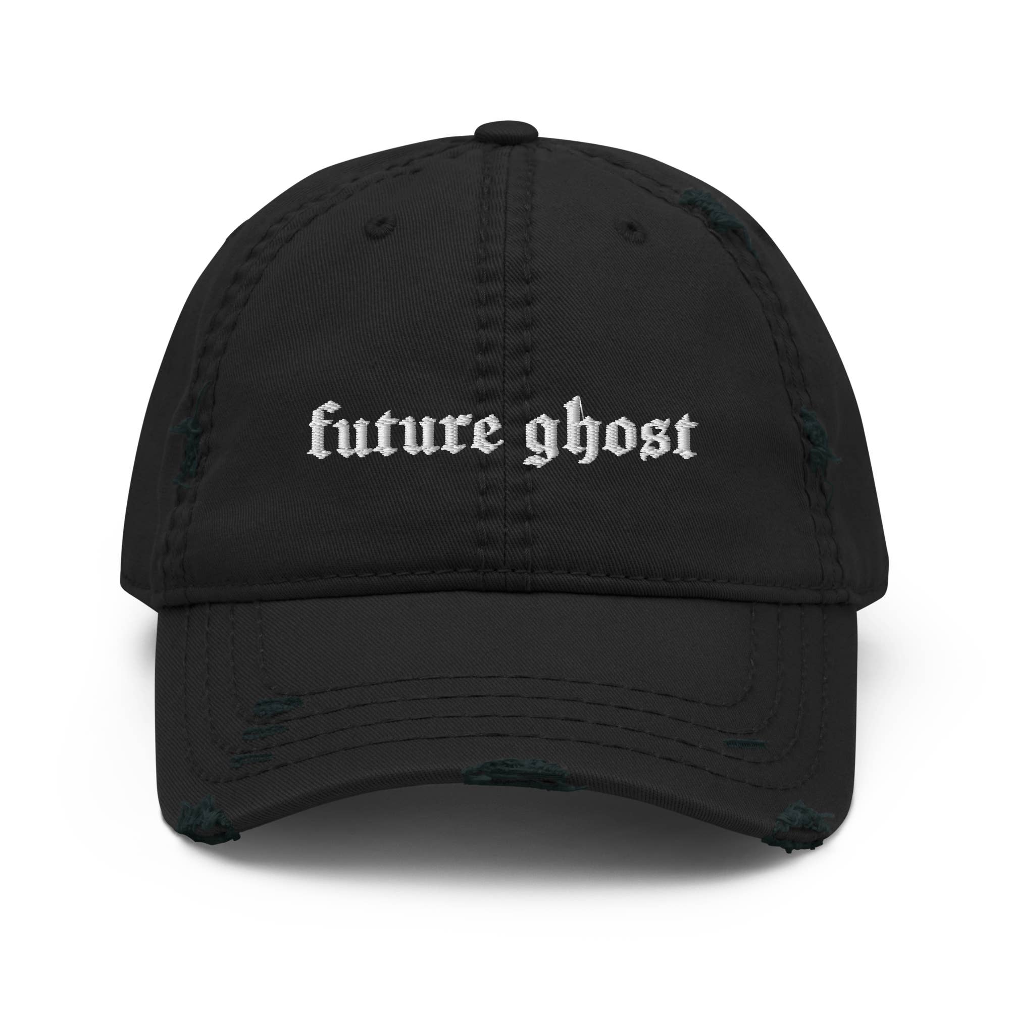 Goth Cloth Co. - Wholesale Baseball Cap - Unisex - Future Ghost Gothic Distressed Dad Cap