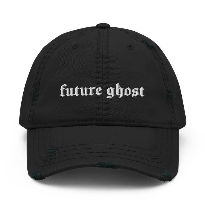 Goth Cloth Co. - Wholesale Baseball Cap - Unisex - Future Ghost Gothic Distressed Dad Cap0