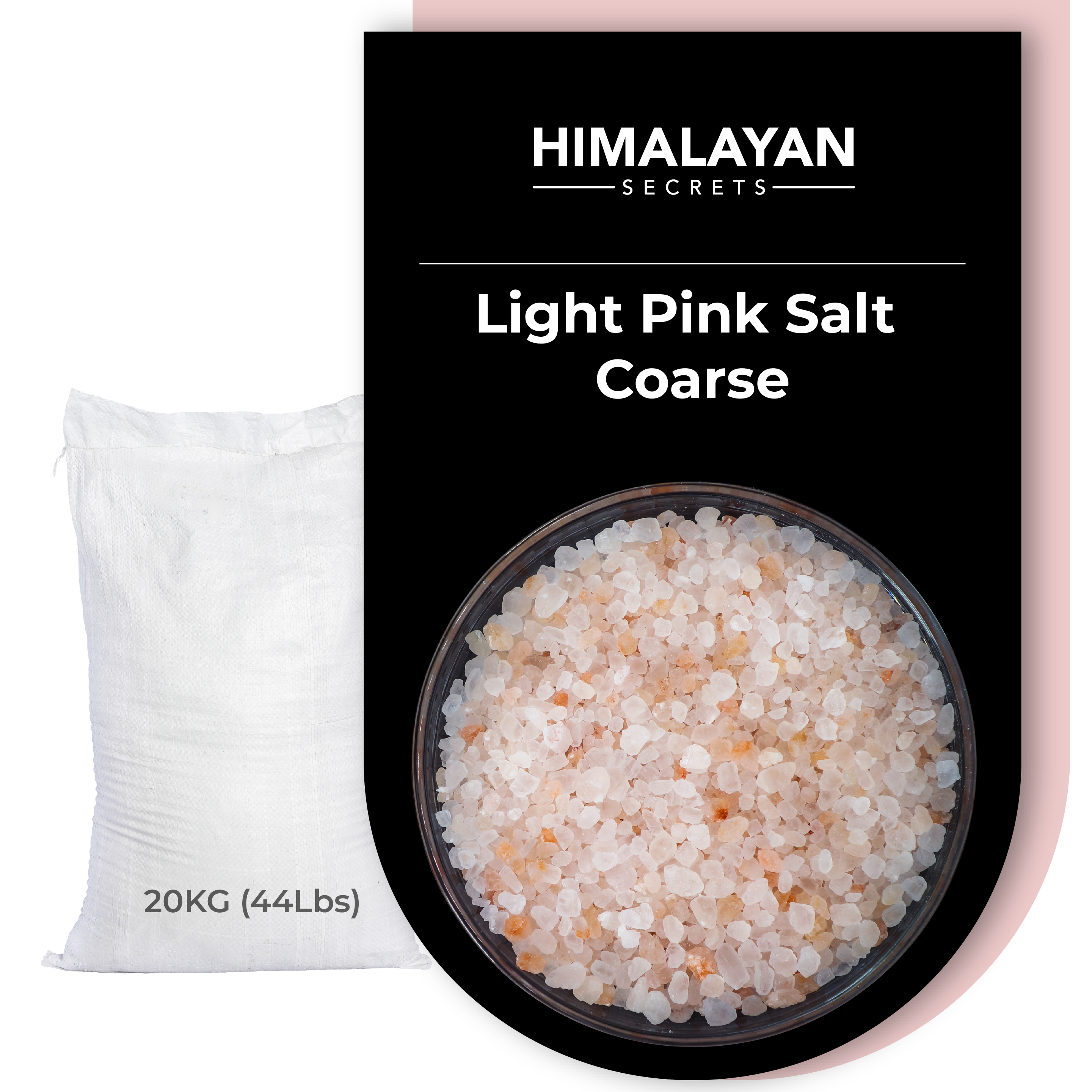 Himalayan Secrets - Vente Sel - Sachet de 44 lb de sel comestible rose clair de l'Himalaya2