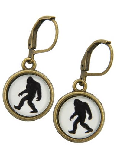 Photo Glass Big Foot Earrings for wholesale by Dreamspirit