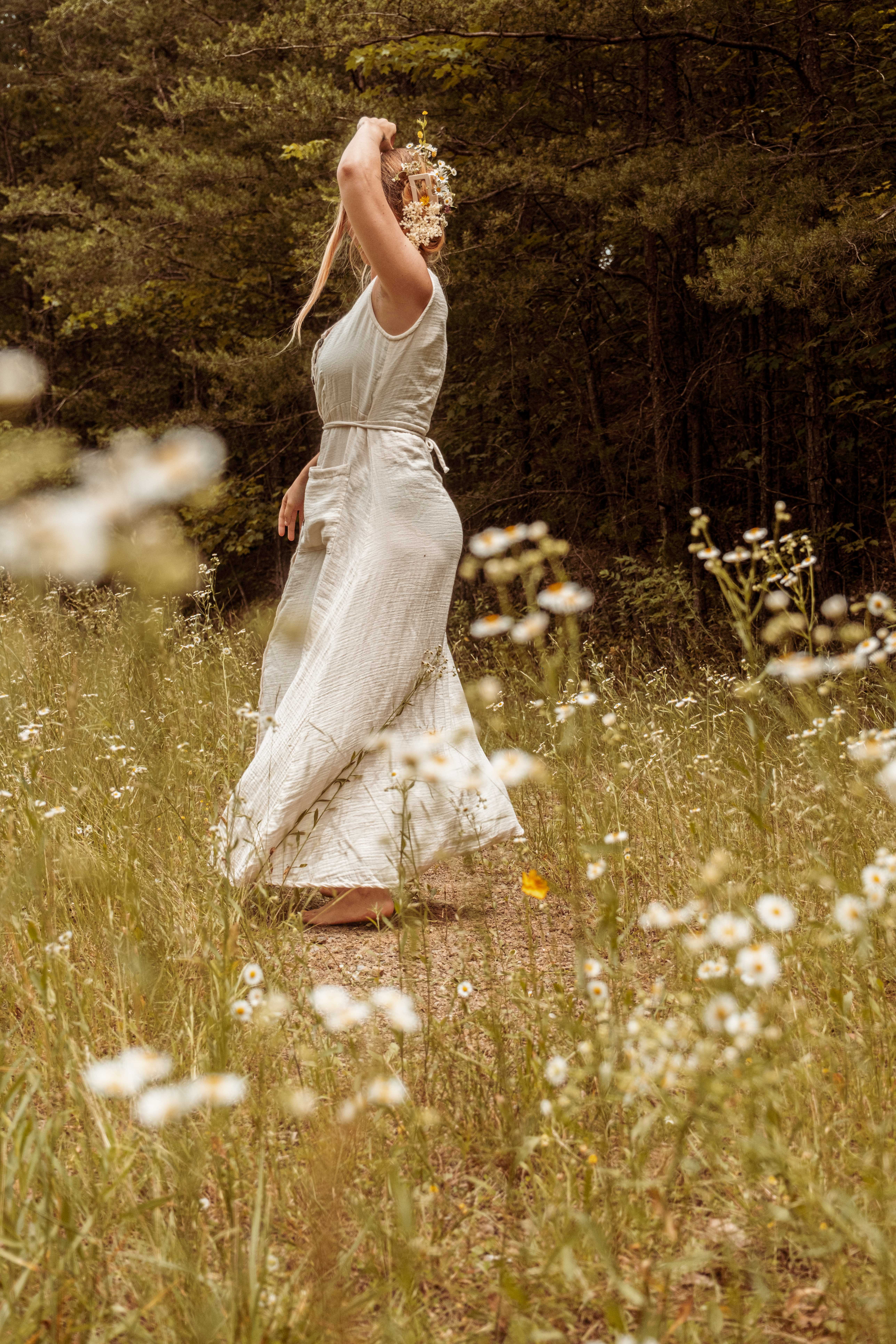 Gardenbelle Shop - Vendita all'ingrosso Vestito - Donna - Abito lungo stile bohemien in cotone biologico e bambù con bottoni, modello duster2