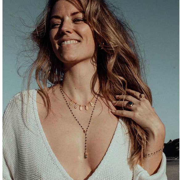 Chandra Collections - Wholesale Pendant/charm necklace - Rose Lapis Lazuli necklace3