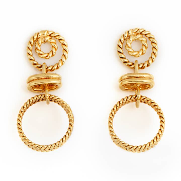 Die Twisted Duo Ohrringe für den Großhandel von Christine Bekaert, Jewelry that tells a story