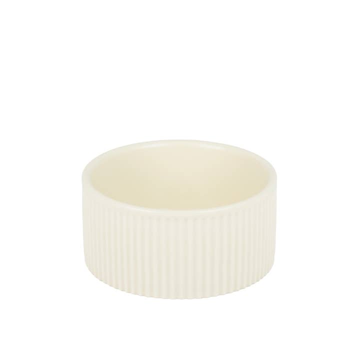 Park Life Designs - Wholesale Pet bowl – Cat/dog - JARDIN Ribbed Pet Bowl Collection – Modern Matte Exterior25