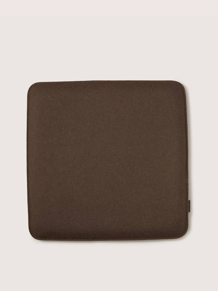 Zabuton Merino Wool Square Seat Cushion - Tobacco Black for wholesale by Graf Lantz