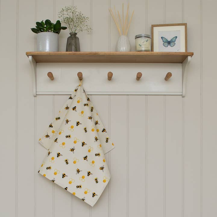 Bumblebee Print Tea Towel for wholesale by Letters To Finley