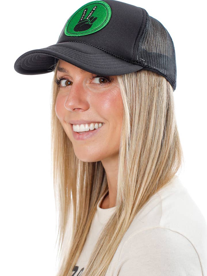 Peace On Earth Hat - Black for wholesale by Friday Feelin'