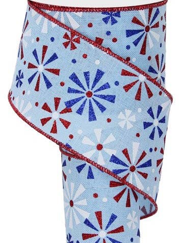 2.5" x 10yd Vintage Pinwheels Ribbon for wholesale by Amber Marie & Company