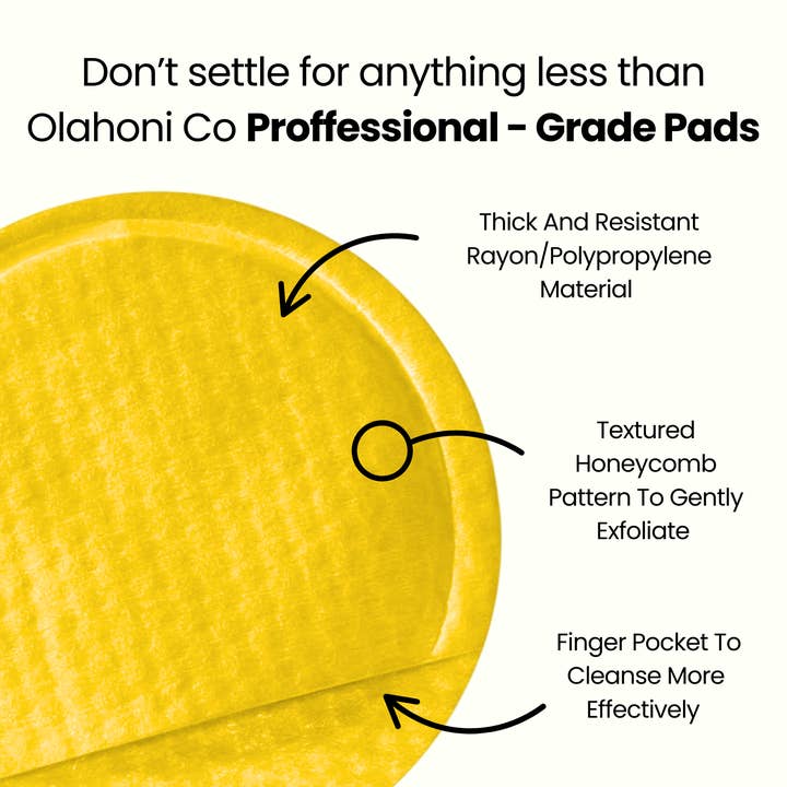 Olahoni Co - Wholesale Facial Cleanser - Thick Turmeric & Kojic Acid Finger Pads (30 Count)4