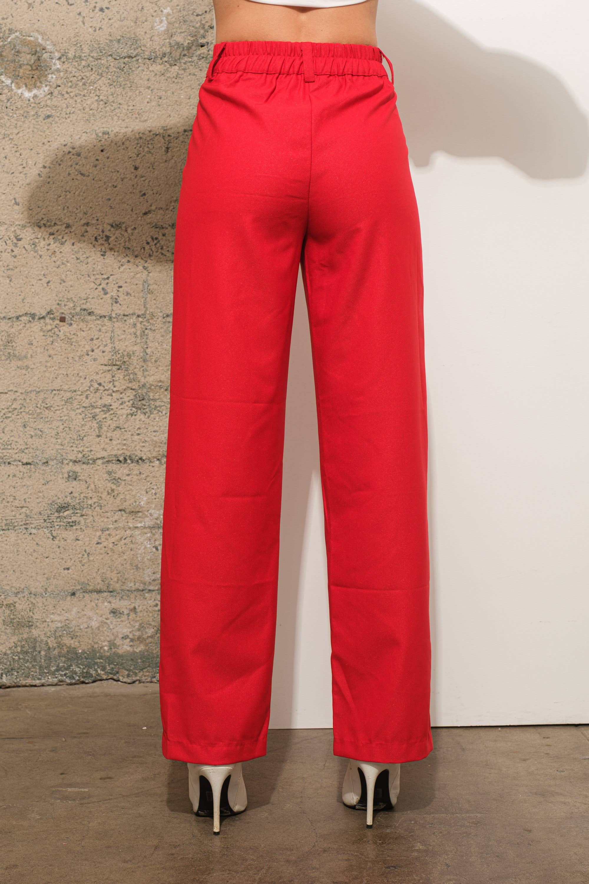 Blue B - Vente Pantalon – femme - Pantalon formel taille mi-haute à jambes droites légèrement fuselées9