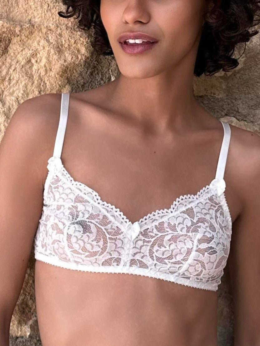 Ariane Delarue - Wholesale Bralette - Women's - Miriam, Bridal Bralette in stretch lace2
