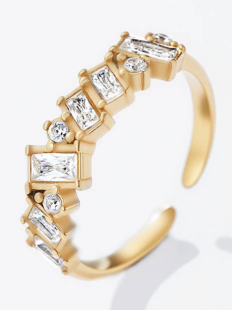 Bague Cristaux en acier inoxydable 424CA45 pour la vente par BYREN | ÉLINE L'ATELIER