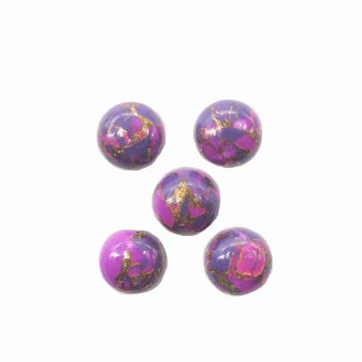Purple Copper Turquoise Cabs 8mm Approximately 7.73 Carat for wholesale by GTG Gems Corp
