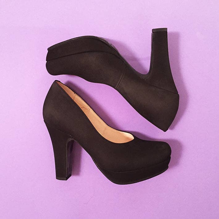 Grace | Zwart Nubuck voor wholesale door Minna Heino AB