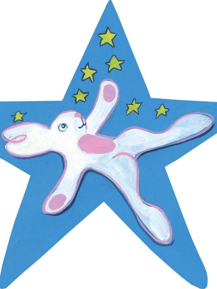 Cartão de saudações em forma de estrela - Star-Gazing Rabbit por atacado de North Star Cards