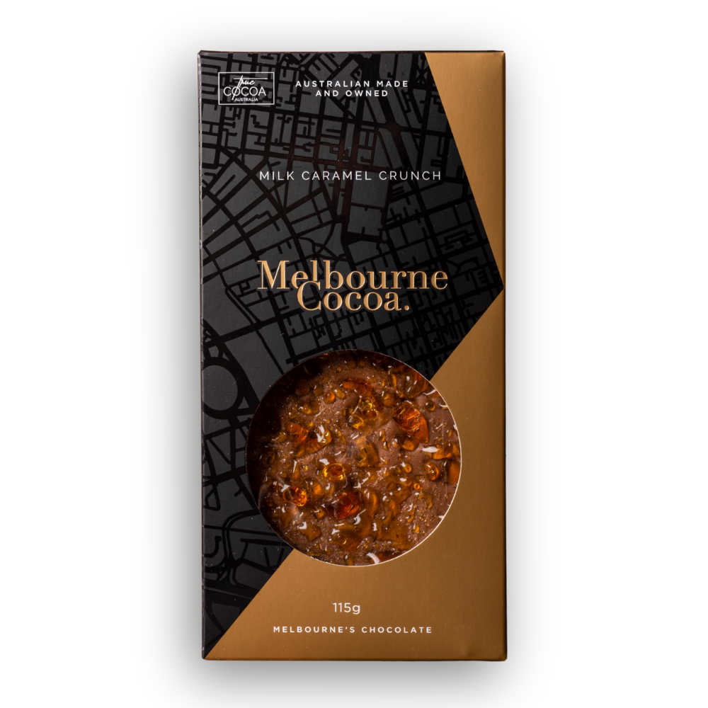 The Cocoa Group - Wholesale Chocolate bar - Caramel Crunch Chocolate Bar 115g Melbourne Cocoa0