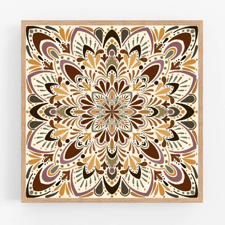 Folk Mandala Art Print for wholesale by Elle Ivy