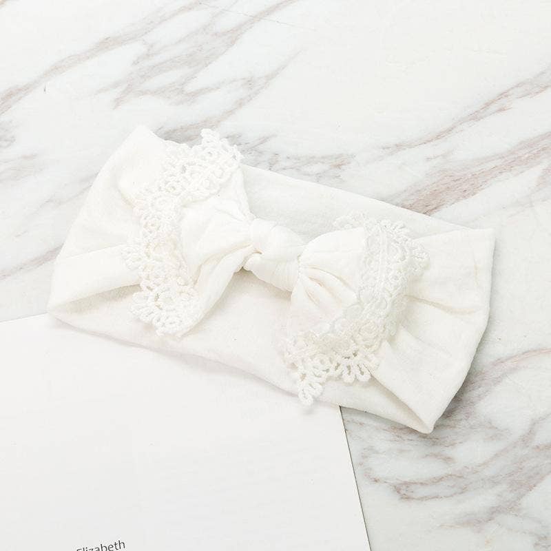 KiddieKickz - Wholesale Fashion Headband - Baby - Nylon Children's Hair Band Soft Silk Stockings Baby Headband Lace Bow Hair Ornament4