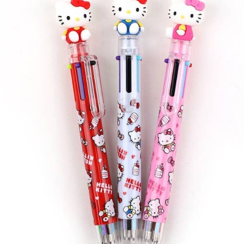 K-Wonderland - Wholesale Pen - Sanrio Characters 6 Color Ball Point Pencil- 0.7mm 10
