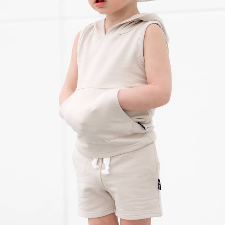 BAMBOO HOODIE TANK- Clay for wholesale by millie + roo LLC