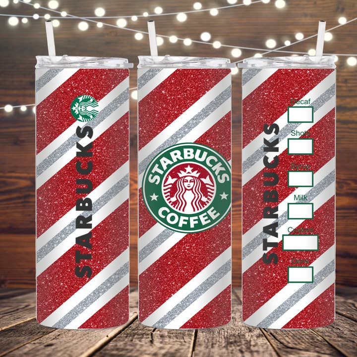 Gobelet à sublimation Coffee Candy Cane pour la vente par K. I. Designs