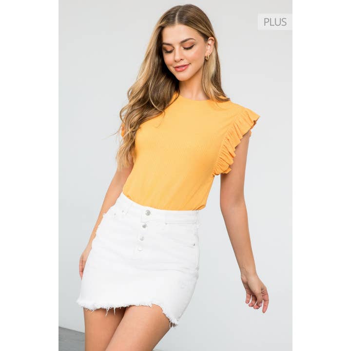 /Size XL/ Ruffle Sleeve Knit Top for wholesale by THML