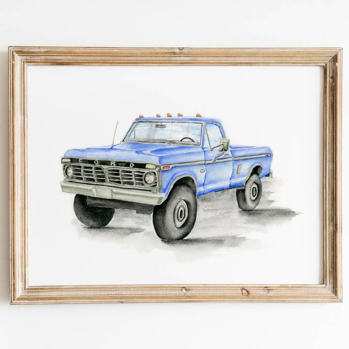 Sarah Jane Studio Art - Wholesale Art Print - Antique Cars Watercolor Prints3