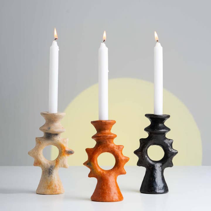 Terracotta candle holder for wholesale by KALYS