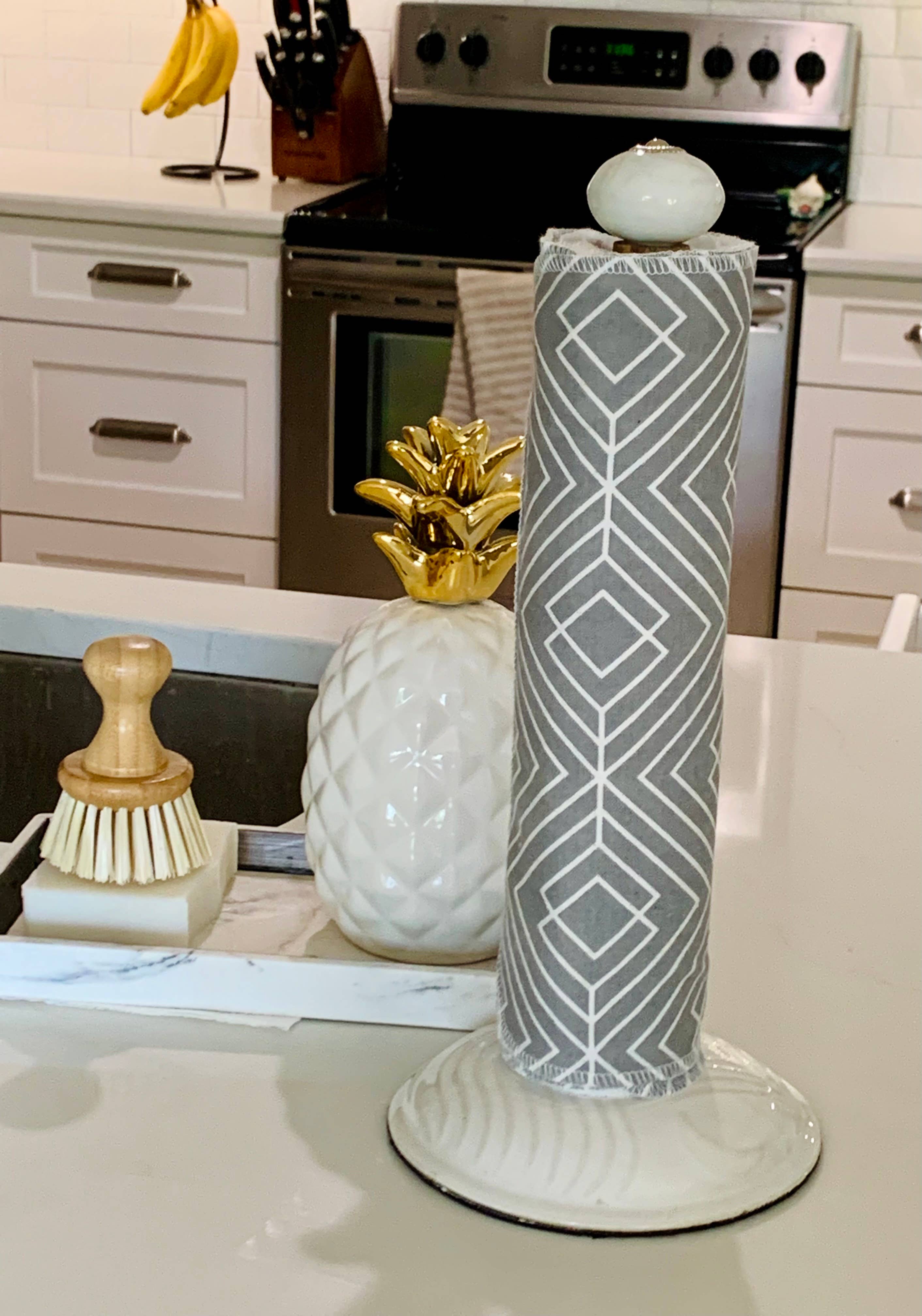 One World Zero Waste - Wholesale Dishcloth - NonPaper Towels- Gray Geometric3