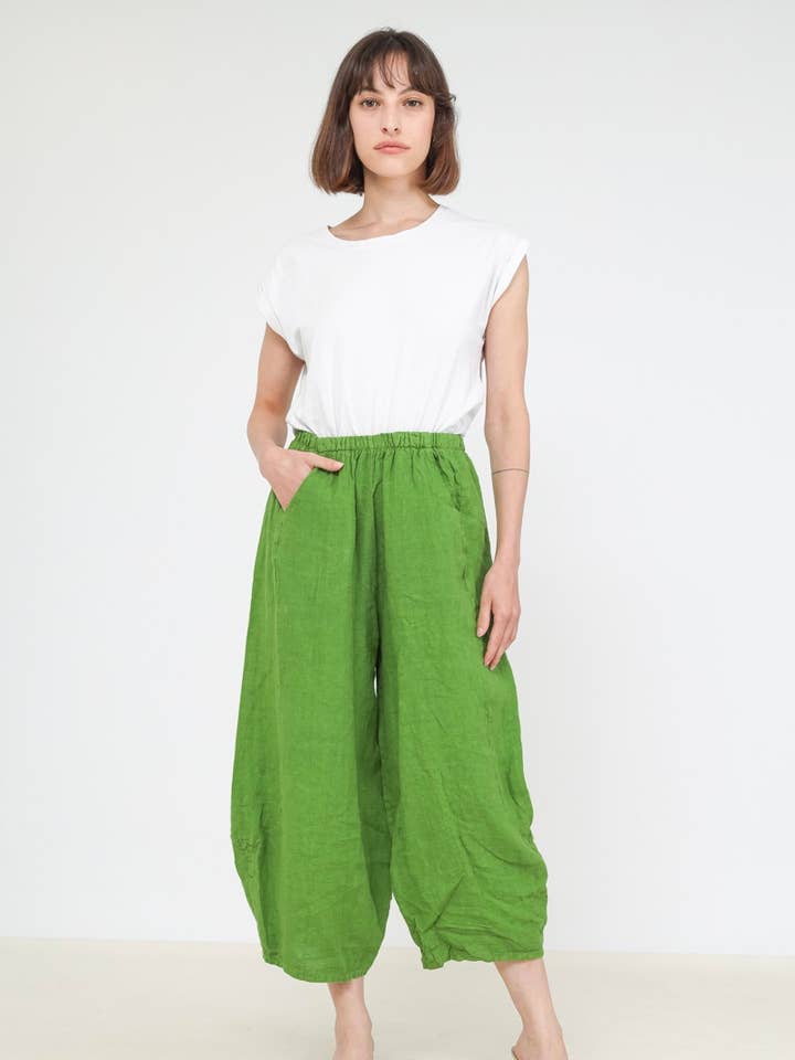 LINEN & COTTON HOUSE - Wholesale Pants - Women's - LINEN PANTS. 75096/8414 BOHEMIA