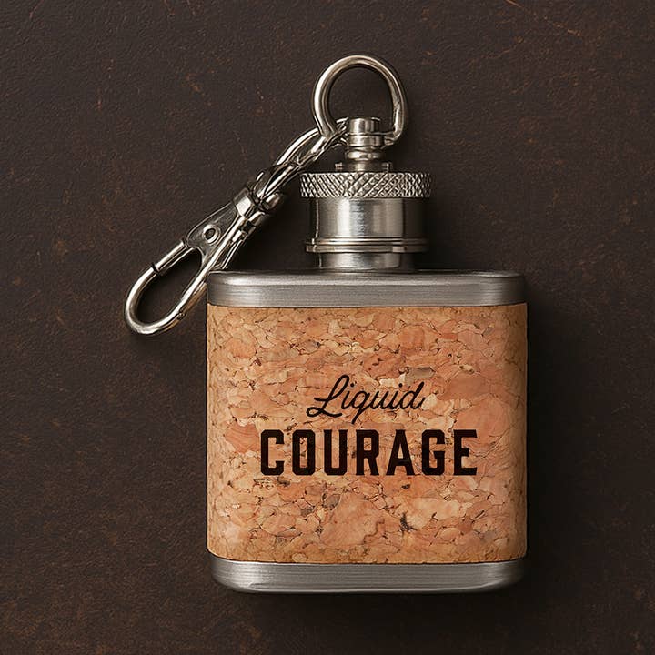 "Flytande Mod" Mini Kork Höftflaska Nyckelring för wholesale av CGB Giftware