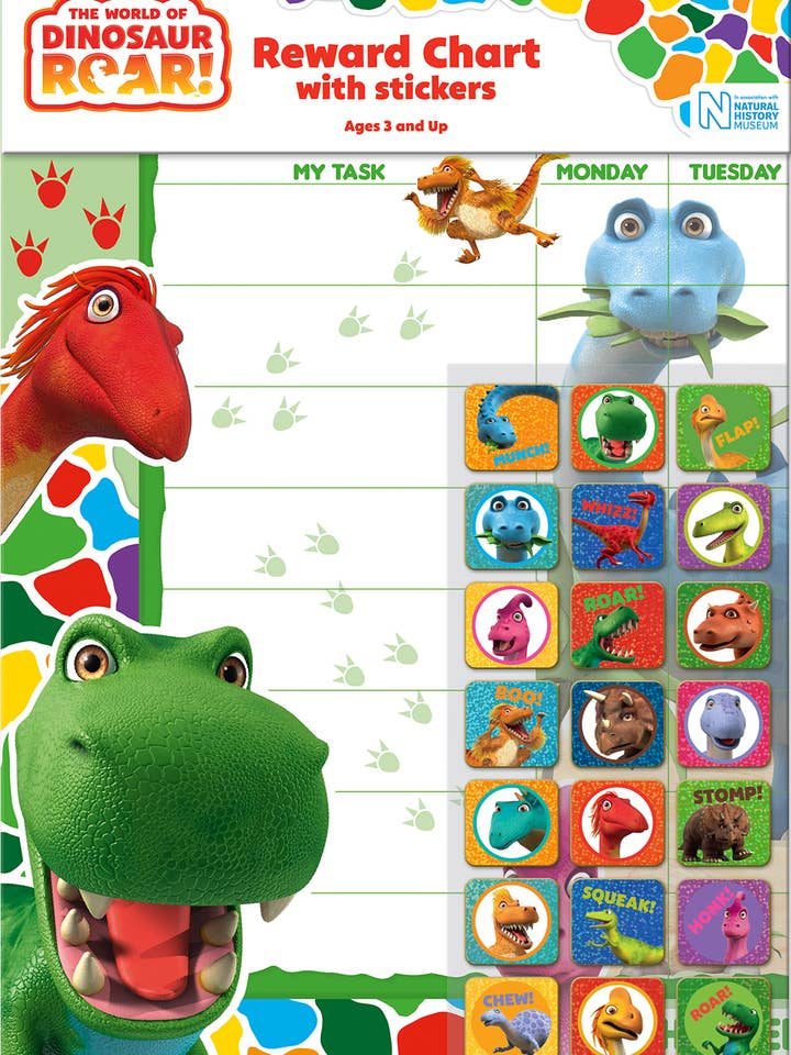 Dinosaur Brøl! Belønningsskema for engroshandel hos Paper Projects Ltd