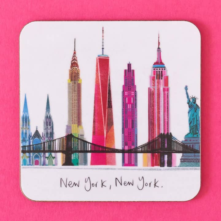 New York Skyline Coaster, American Gift, LCOAST118 for wholesale by I Drew This