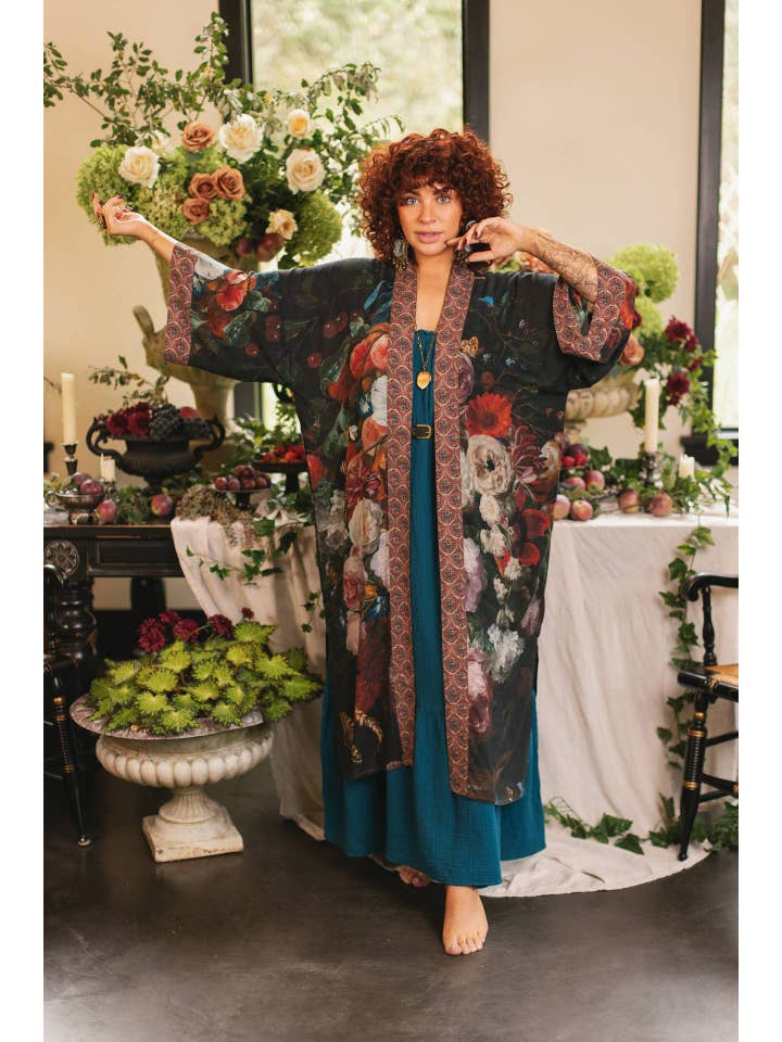 Market of Stars (Worldwide) - Wholesale Kimono - Women's - Flight of Fancy Opera Duster Kimono Robe Hummingbird