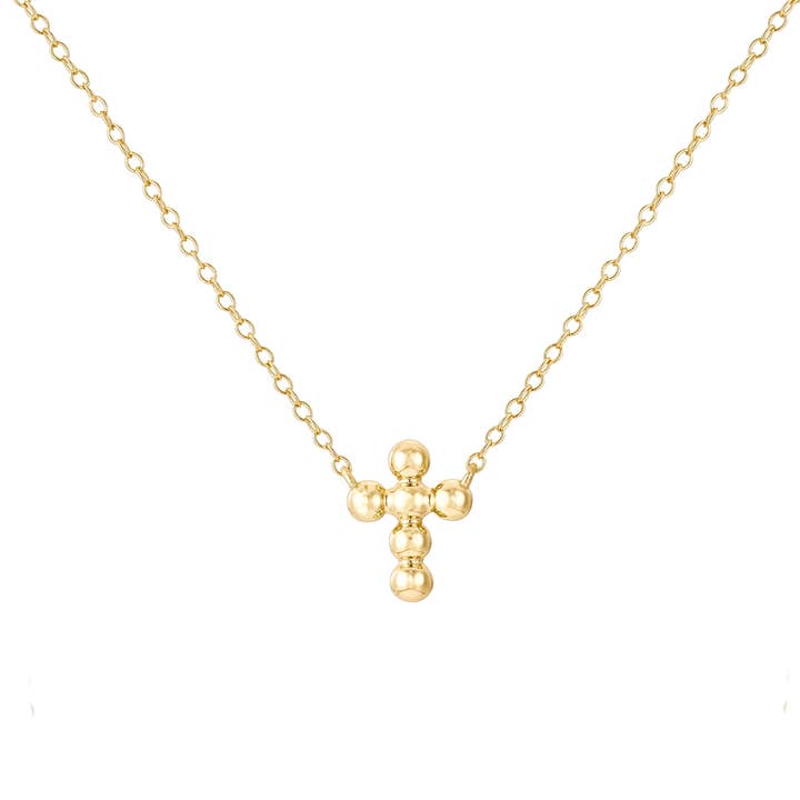 Gold Ball Cross on Chain for wholesale by Bloo and Ro