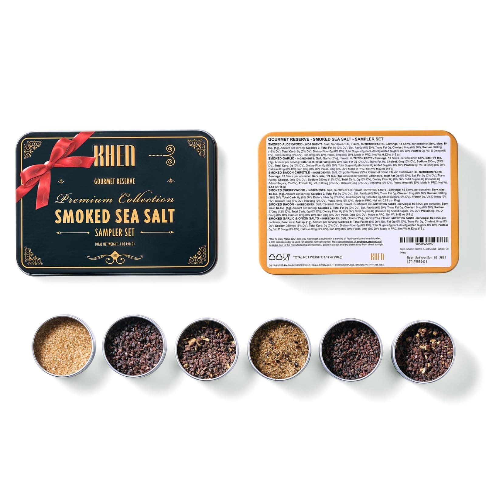The Wine Savant /  Khen Glassware - Wholesale Salt - Smoked Sea Salt Sampler Set – 5 Gourmet Varieties6