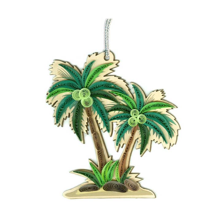 Ornement de palmier en quilling pour la vente par Poppin Cards and Gifts