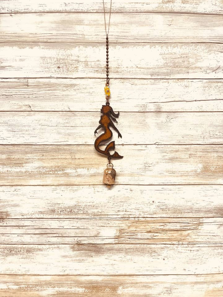 Mermaid Single Bell Nautical Sealife Florida Garden Gift for wholesale by Universal Ironworks USA