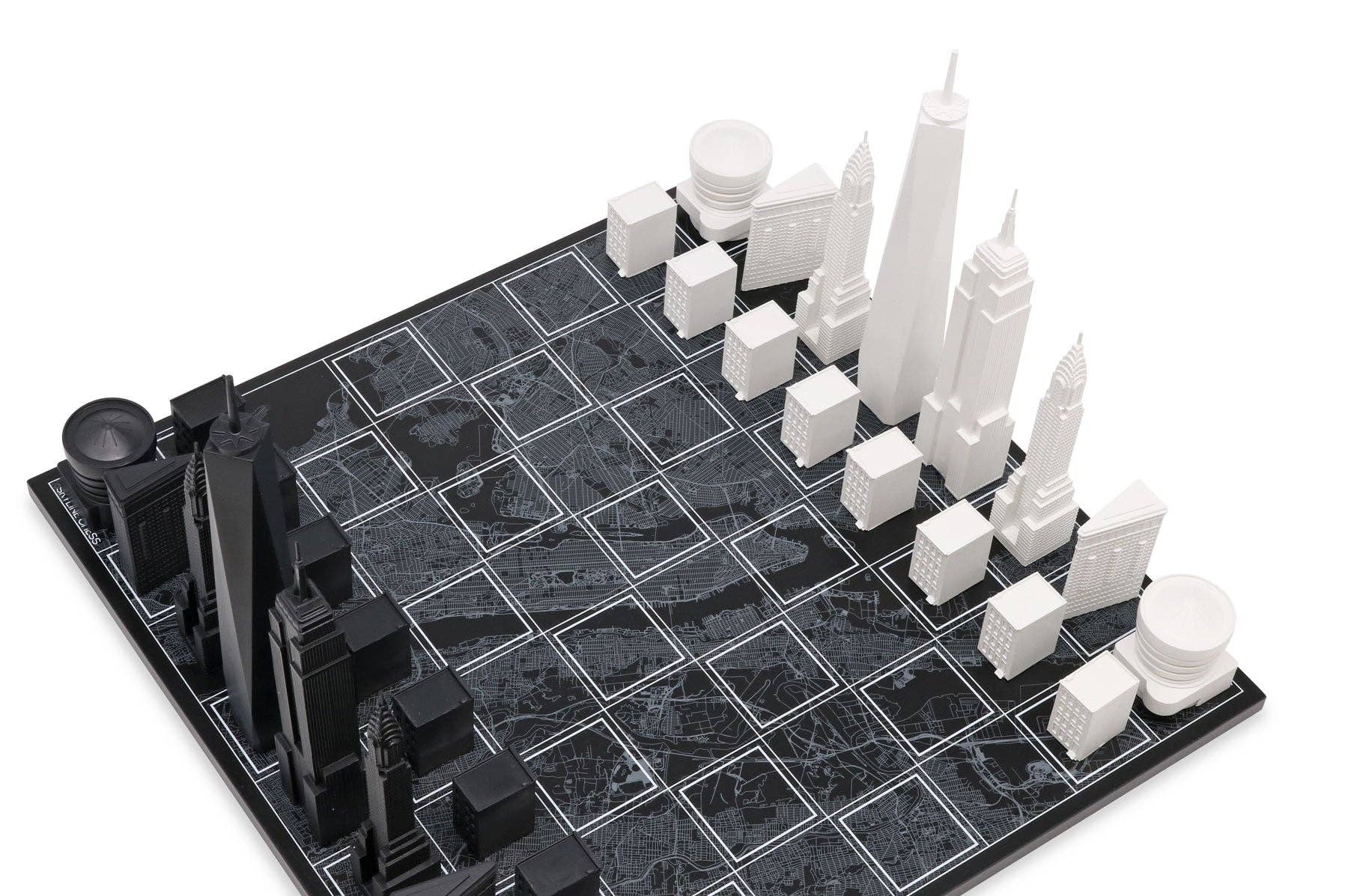Skyline Chess - Vendita all'ingrosso Giochi da tavolo - Set di scacchi Skyline New York City Edition con skyline iconico0