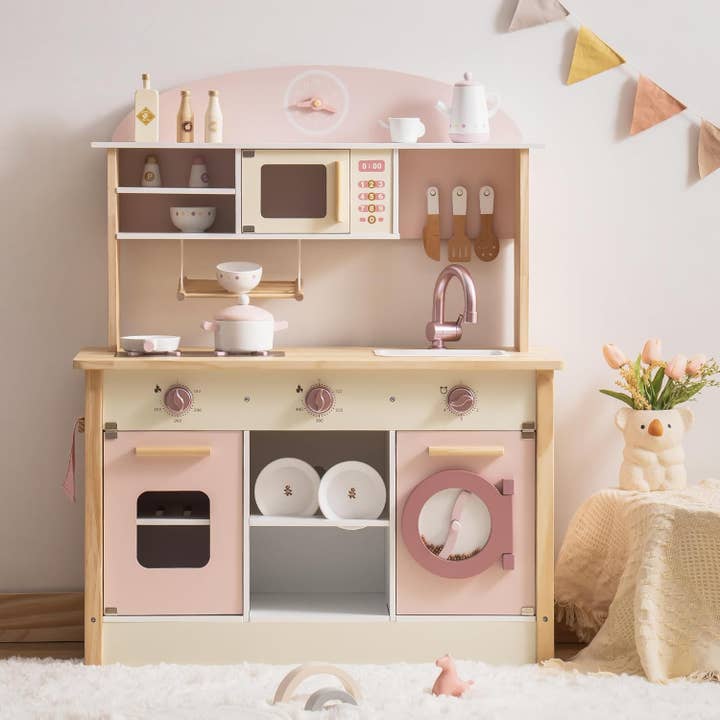 Robud & Mewoofun Official Store - Vendita all'ingrosso Set di giocattoli - Bambini - Robud Grande Cucina Giocattolo in Legno per Bambini Chef Gioco di Ruolo