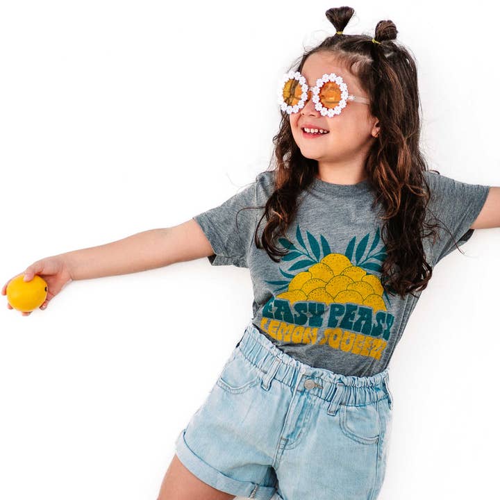 Easy Peasy Lemon Squeezy Kids Tee for wholesale by Rivet Apparel Co.