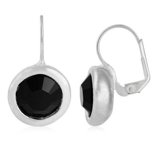 Gloria Mago – Großhandel Ohrhänger – Schwarzer Swarovski-Kristall-Ohrstecker