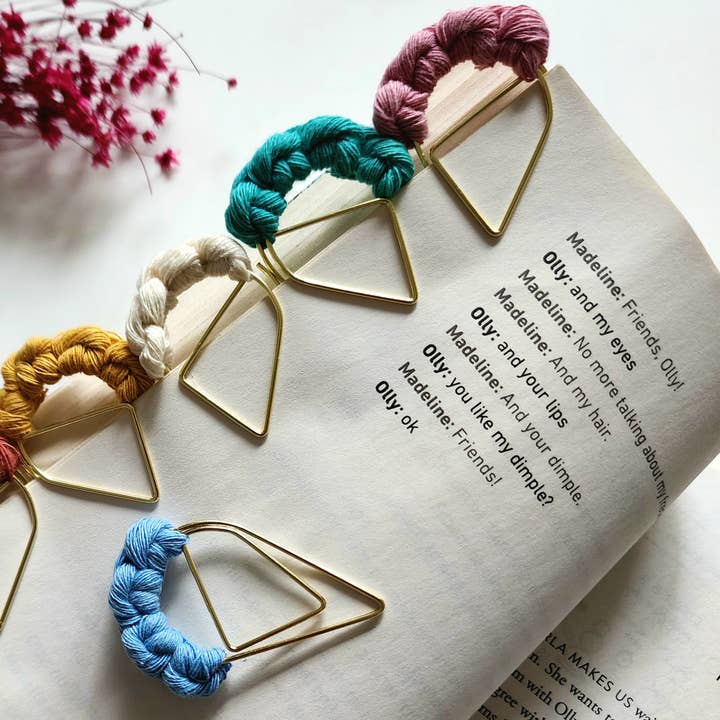 Handmade By Uruba - Wholesale Bookmark - Minimalist Colorful Bookmark Charm, Handmade Book Accessory