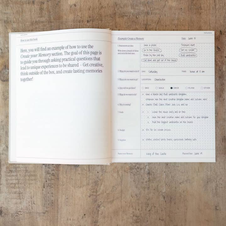 Jenessa Wait - Wholesale Journal/Diary - Family Memory Book: 50 memories made together2