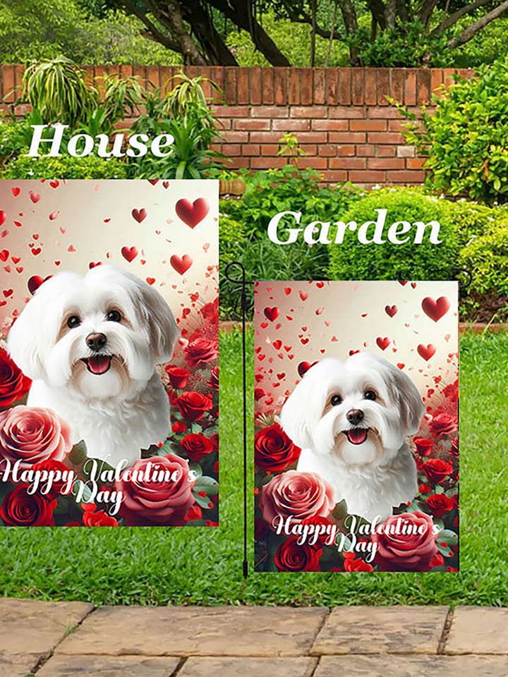 Havanese Cream - Valentine Garden Flag for wholesale by Best of Breed Products