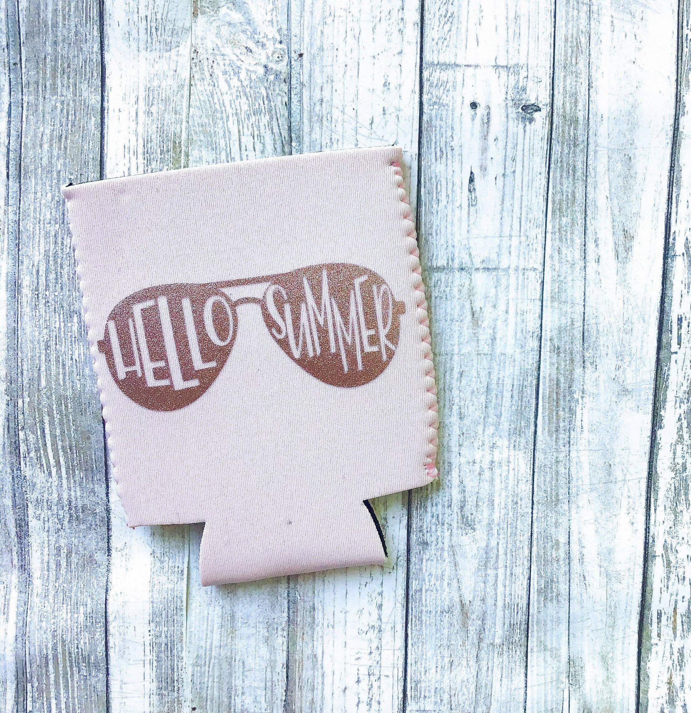 The Good Teacher Co - Wholesale Drink Huggers & Koozies - Hello Summer Can Cooler0