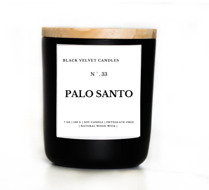 Black Velvet Candles Palo Santo