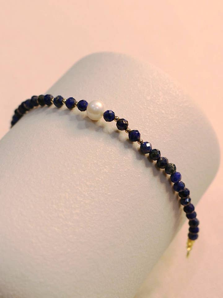 Celestial Calm Lapis Lazuli Bracelet for wholesale by KAE BY KIRTY