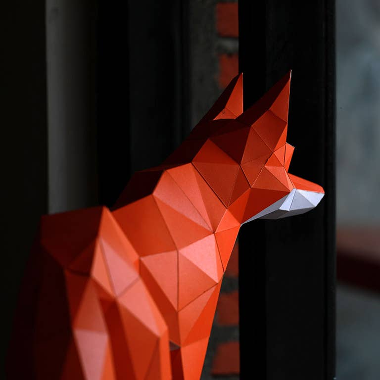 PAPERCRAFT WORLD - Wholesale DIY Craft Kit - Walking Fox PaperCraft Origami Model, Fox 3D Model7